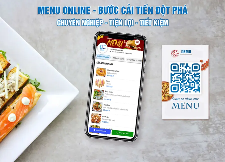 Thiết kế menu online