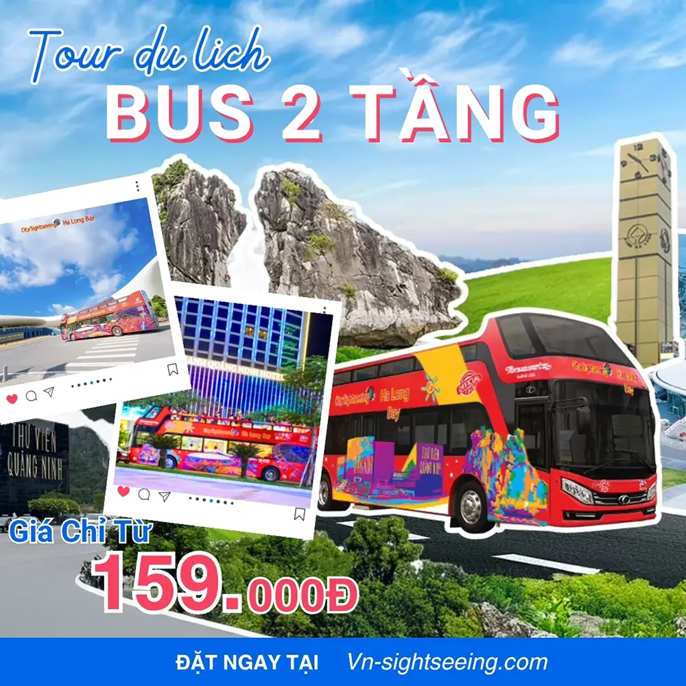 xe bus 2 tầng hạ long